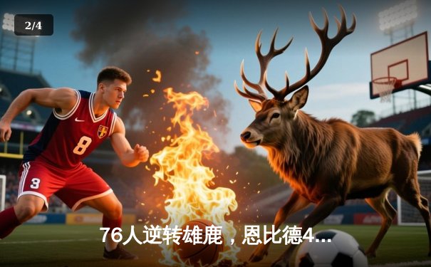 76人逆转雄鹿，恩比德40+15统治内线，斗球直播见证东部强强对话 - 2